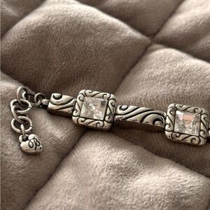 Brighton Silver Bracelet with Clear Accents